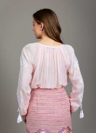 Blouse with embroidery "Roses of Love" (pink)2 photo