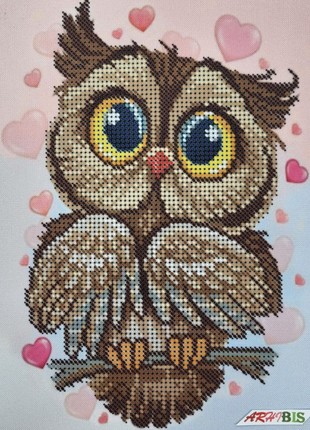 Owl Kit Bead Embroidery a5-d-306