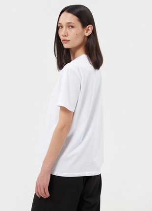 White basic cotton T-shirt4 photo
