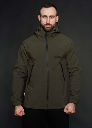 Men's jacket Protection Soft Shell olive Custom Wear1 photo