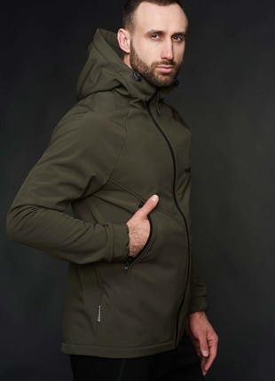 Men's jacket Protection Soft Shell olive Custom Wear3 photo