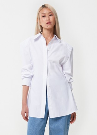 Slim fit white cotton shirt
