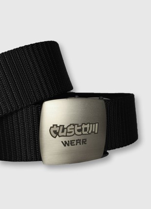 Belt black with an engraved metal plate Custom Wear2 photo