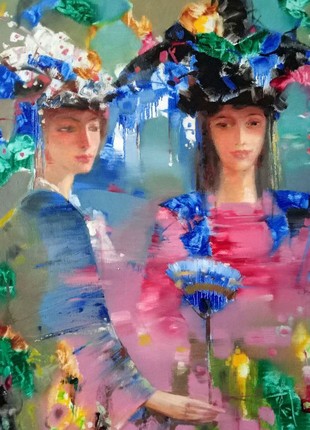 Abstract oil painting Carnival Anatoly Borisovich Tarabanov nTar175