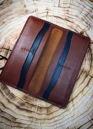 Original color, leather clutch purse, handmade3 photo