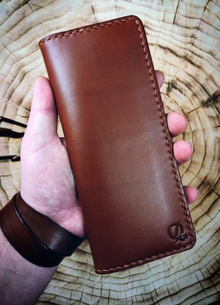 Original color, leather clutch purse, handmade4 photo