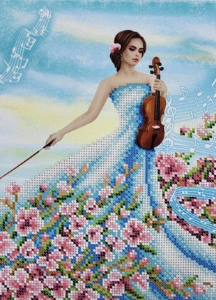 Violin Melody Kit Bead Embroidery bs 33451 photo