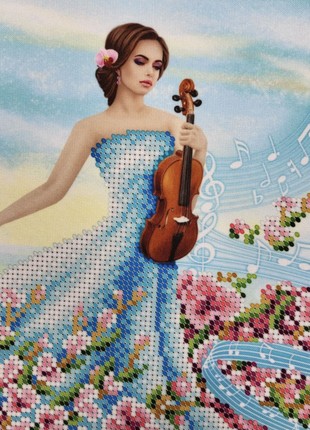 Violin Melody Kit Bead Embroidery bs 33457 photo