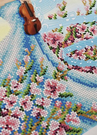 Violin Melody Kit Bead Embroidery bs 33459 photo