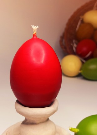 Set of beeswax candles "Easter eggs" (3 pcs)2 photo