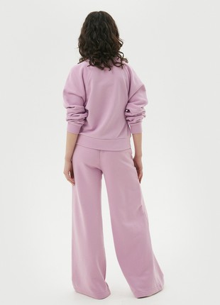 Lilac oversize jersey pants3 photo