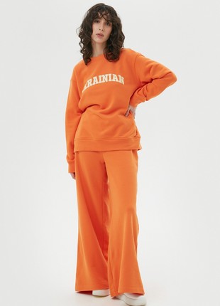 Orange oversize jersey pants1 photo