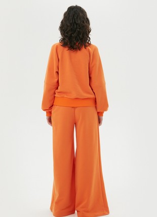 Orange oversize jersey pants4 photo
