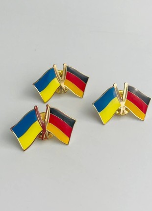 3pcs badge set Flag of Ukraine / Germany
