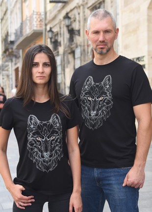 Women's T-shirt with embroidery - "Wolf"3 photo