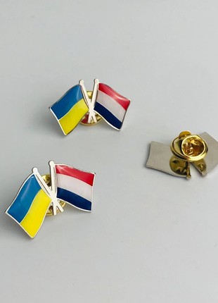 3pcs badge set Flag of Ukraine / Netherlands2 photo