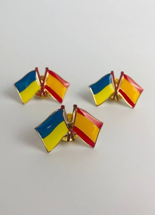 3pcs badge set Flag of Ukraine / Spain