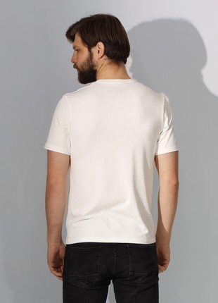 Men's T-shirt with embroidery - "Trident with a cross"2 photo