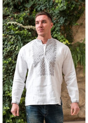 White man's embroidered shirt "Podillia"2 photo