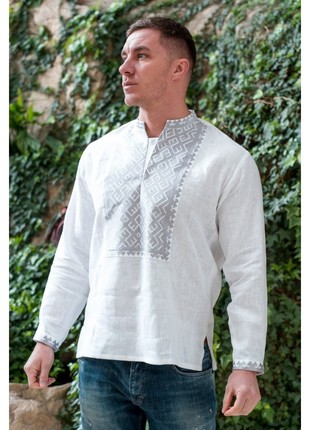 White man's embroidered shirt "Podillia"3 photo