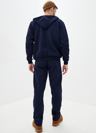 Men’s warm jersey suit with a hood and eco-suede inserts.2 photo