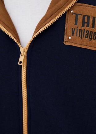 Men’s warm jersey suit with a hood and eco-suede inserts.4 photo