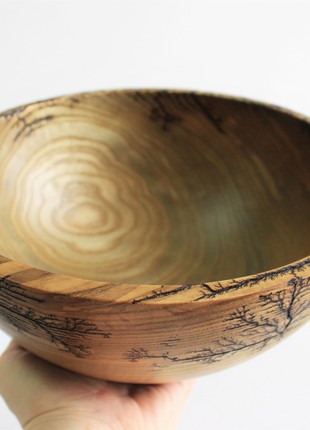Salad bowl handmade, farmhouse wooden dinnerware6 photo
