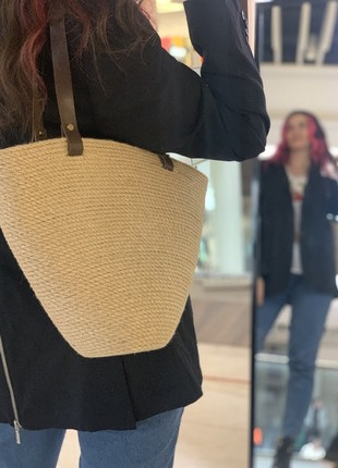 Jute trapeze bag4 photo