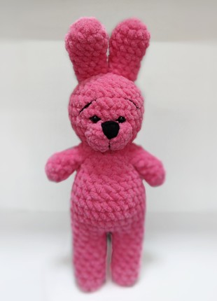 Baby girl gift, Cute soft pink bunny toy, Plush rabbit present for expecting parents, Bunny baby shower gift
