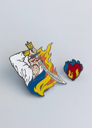 2pcs badge set of / With Ukraine in my heart2 photo