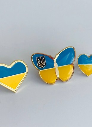 3pcs badge set of / Ukrainian symbols1 photo