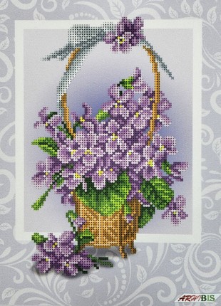 A Bouquet of Violets Kit Bead Embroidery t-1343
