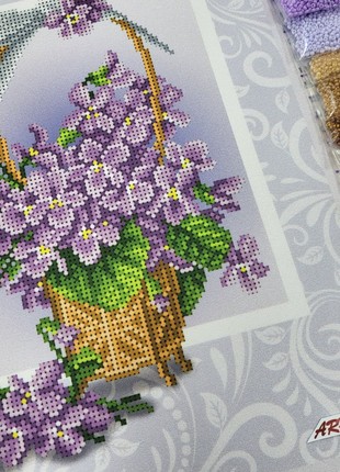 A Bouquet of Violets Kit Bead Embroidery t-13434 photo