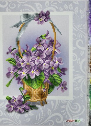 A Bouquet of Violets Kit Bead Embroidery t-13432 photo