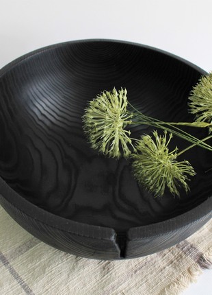 Large fruit bowl, handmade serving wooden bowl5 photo