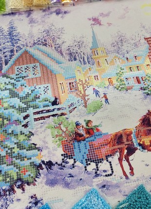 Christmas Village Kit Bead Embroidery ta-2284 photo
