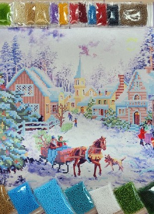 Christmas Village Kit Bead Embroidery ta-2282 photo
