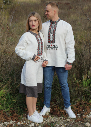 Embroided Couple Look "With wolves"2 photo