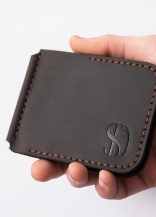 Leather money clip prime, brown