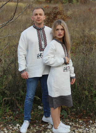 Embroided Couple Look "With wolves"4 photo