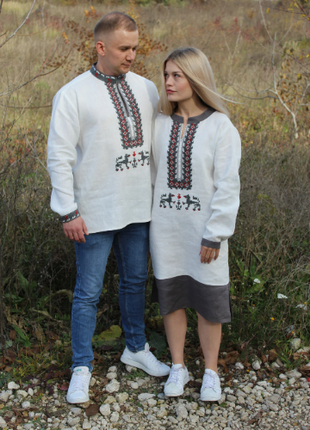 Embroided Couple Look "With wolves"2 photo