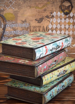 Mini chests of four old books7 photo