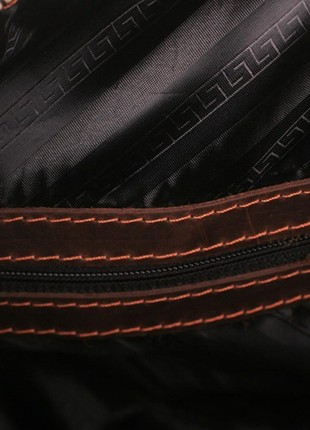 Leather carpetbag made of combinations of natural leather Old master4 photo