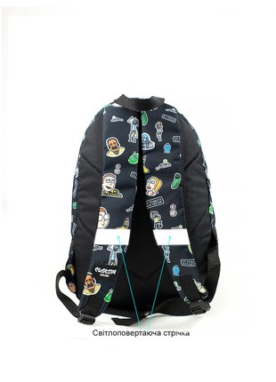 Backpack Duo 2.0 Rick and Morty Black Custom Wear2 photo