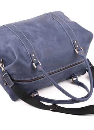 Beautiful blue satchel bag for traveling3 photo