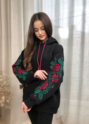 Hoodie with embroidery "Rose"2 photo