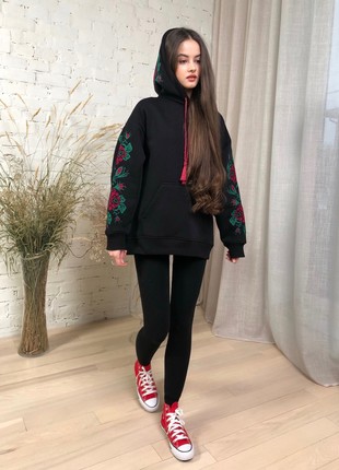 Hoodie with embroidery "Rose"5 photo
