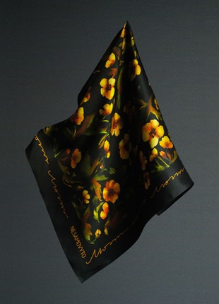 Silk scarf "Rage" with double-sided printing1 photo