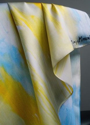 Silk scarf "Sky" with double-sided printing4 photo