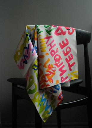 Silk scarf "Future" with double-sided printing4 photo